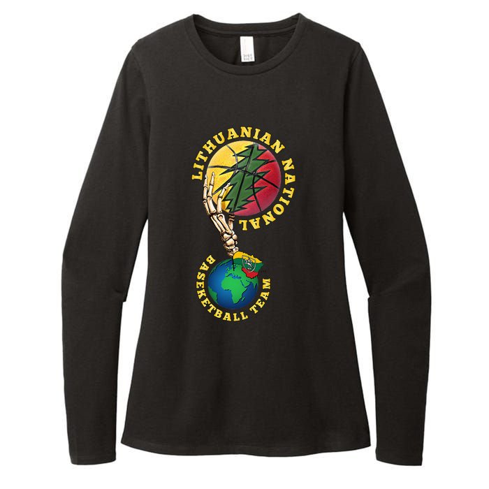 Lithuanian BB Team Win For Lietuva By Lithuania Strong Womens CVC Long Sleeve Shirt