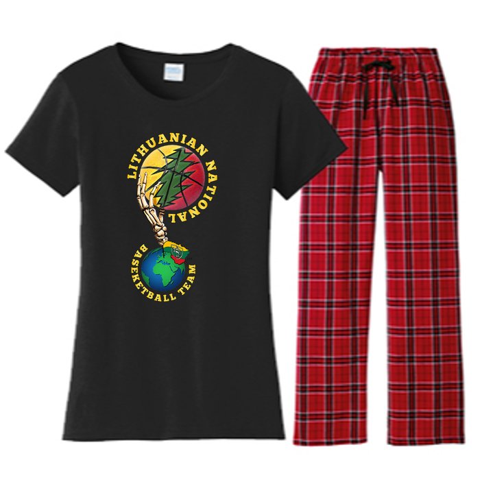 Lithuanian BB Team Win For Lietuva By Lithuania Strong Women's Flannel Pajama Set