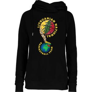 Lithuanian BB Team Win For Lietuva By Lithuania Strong Womens Funnel Neck Pullover Hood