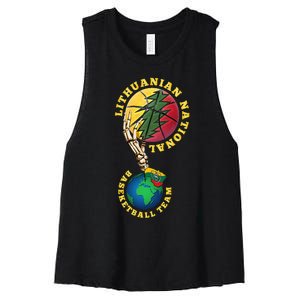 Lithuanian BB Team Win For Lietuva By Lithuania Strong Women's Racerback Cropped Tank