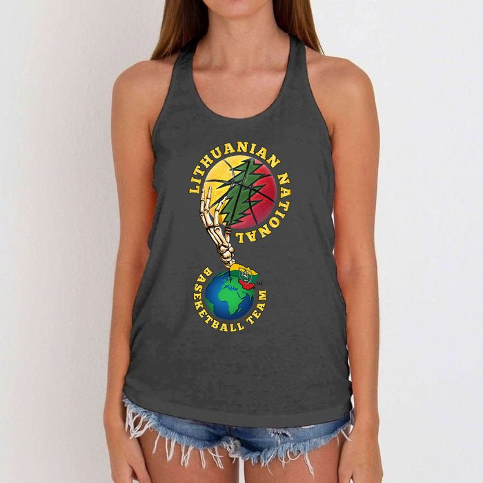 Lithuanian BB Team Win For Lietuva By Lithuania Strong Women's Knotted Racerback Tank