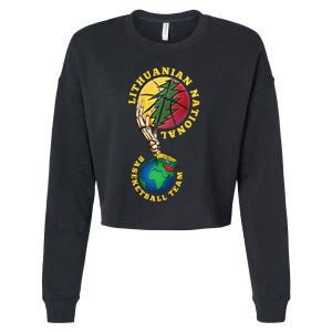 Lithuanian BB Team Win For Lietuva By Lithuania Strong Cropped Pullover Crew