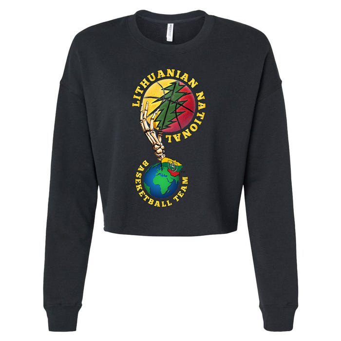 Lithuanian BB Team Win For Lietuva By Lithuania Strong Cropped Pullover Crew