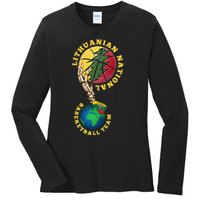 Lithuanian BB Team Win For Lietuva By Lithuania Strong Ladies Long Sleeve Shirt