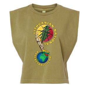 Lithuanian BB Team Win For Lietuva By Lithuania Strong Garment-Dyed Women's Muscle Tee