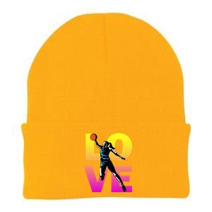 Love Basketball Teen Girls Gift Knit Cap Winter Beanie