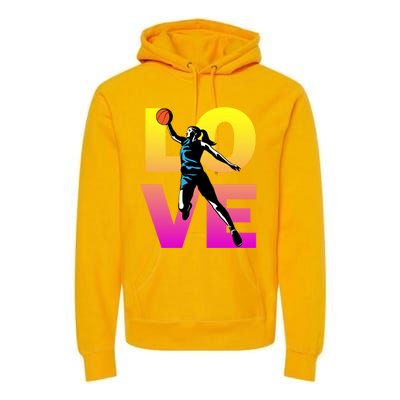 Love Basketball Teen Girls Gift Premium Hoodie