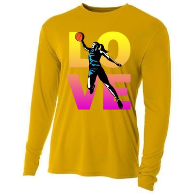 Love Basketball Teen Girls Gift Cooling Performance Long Sleeve Crew