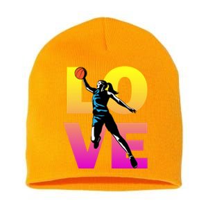 Love Basketball Teen Girls Gift Short Acrylic Beanie