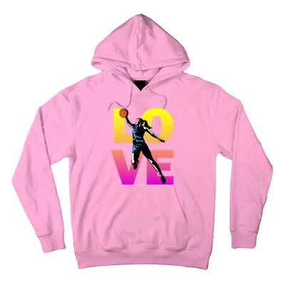 Love Basketball Teen Girls Gift Hoodie