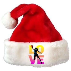 Love Basketball Teen Girls Gift Premium Christmas Santa Hat