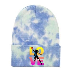 Love Basketball Teen Girls Gift Tie Dye 12in Knit Beanie