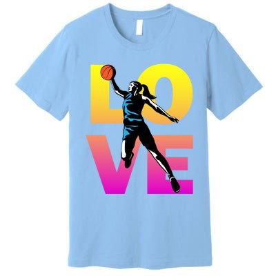 Love Basketball Teen Girls Gift Premium T-Shirt