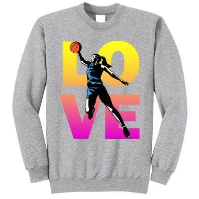 Love Basketball Teen Girls Gift Sweatshirt