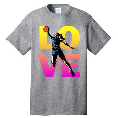 Love Basketball Teen Girls Gift Tall T-Shirt