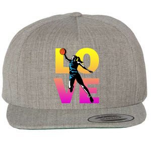 Love Basketball Teen Girls Gift Wool Snapback Cap