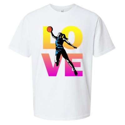 Love Basketball Teen Girls Gift Sueded Cloud Jersey T-Shirt