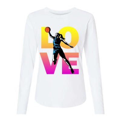 Love Basketball Teen Girls Gift Womens Cotton Relaxed Long Sleeve T-Shirt