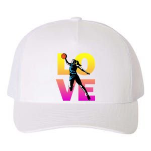 Love Basketball Teen Girls Gift Yupoong Adult 5-Panel Trucker Hat