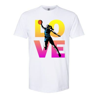 Love Basketball Teen Girls Gift Softstyle CVC T-Shirt