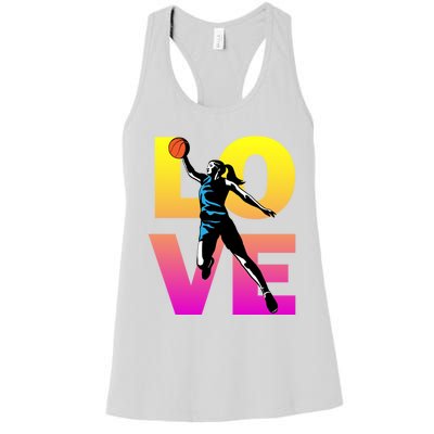 Love Basketball Teen Girls Gift Women's Racerback Tank