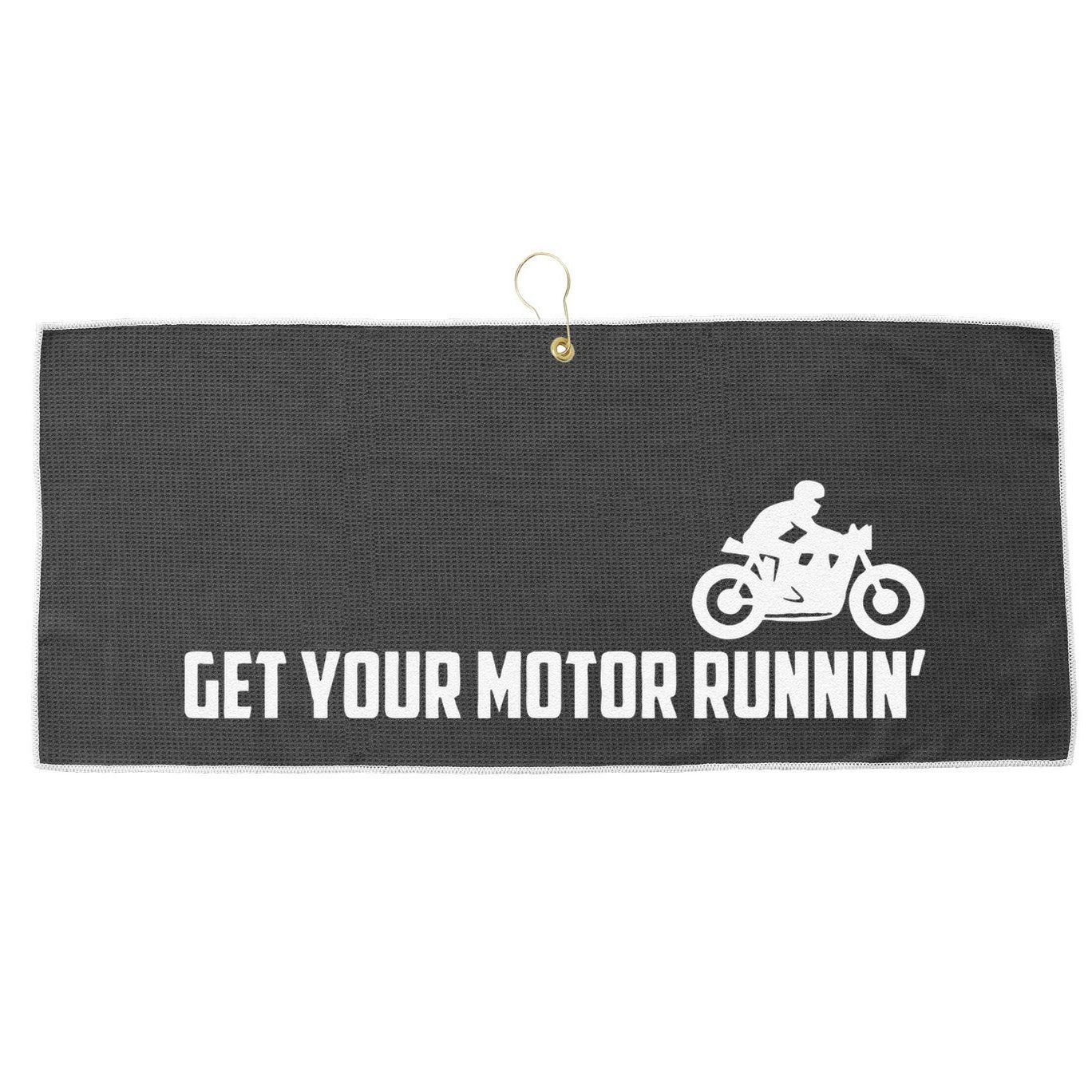 Lyriclyfe Born To Be Wild Large Microfiber Waffle Golf Towel