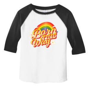 Lgbtq Born This Way Rainbow Flag Lgbt Flower Flag Design Funny Gift Toddler Fine Jersey T-Shirt