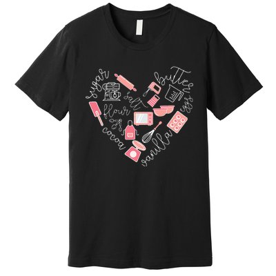 Love Baking Tools For Bakers Gift Women Cute Pink Premium T-Shirt