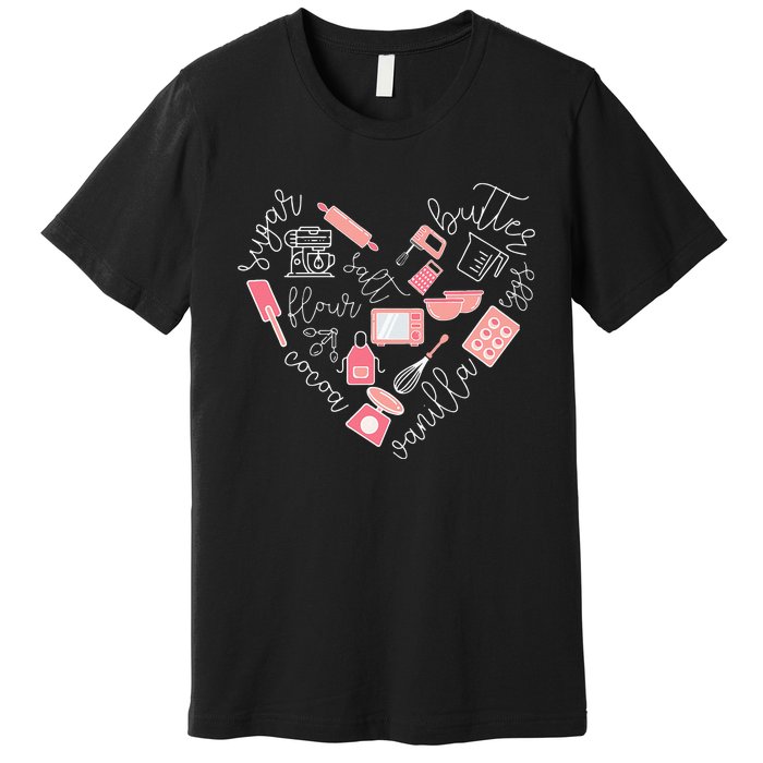 Love Baking Tools For Bakers Gift Women Cute Pink Premium T-Shirt