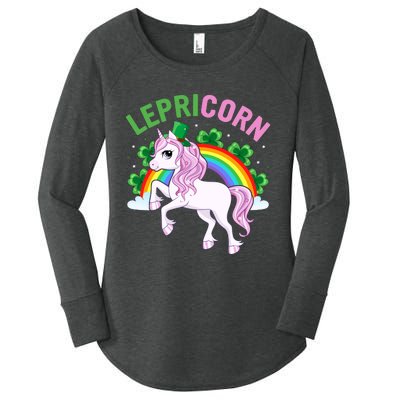 Lepricorn Best Unicorn Gift For Irish Women's Perfect Tri Tunic Long Sleeve Shirt