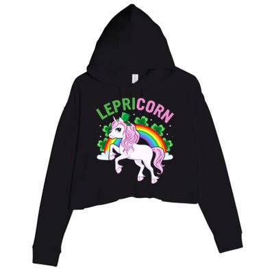 Lepricorn Best Unicorn Gift For Irish Crop Fleece Hoodie