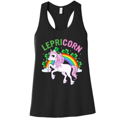 Lepricorn Best Unicorn Gift For Irish Women's Racerback Tank