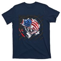 Largemouth Bass USA Flag Imprint T-Shirt