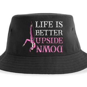 Life Better Upside Down Aerial Silk Aerialist Acrobatics Sustainable Bucket Hat