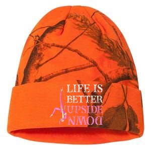 Life Better Upside Down Aerial Silk Aerialist Acrobatics Kati Licensed 12" Camo Beanie