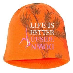 Life Better Upside Down Aerial Silk Aerialist Acrobatics Kati - Camo Knit Beanie