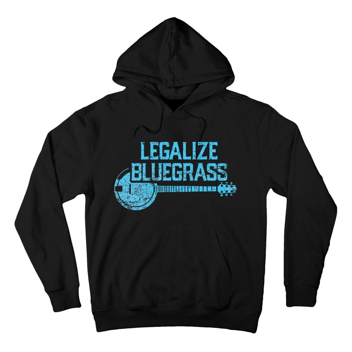 Legalize Bluegrass! Vintage Graphic Design Music Fan Hoodie