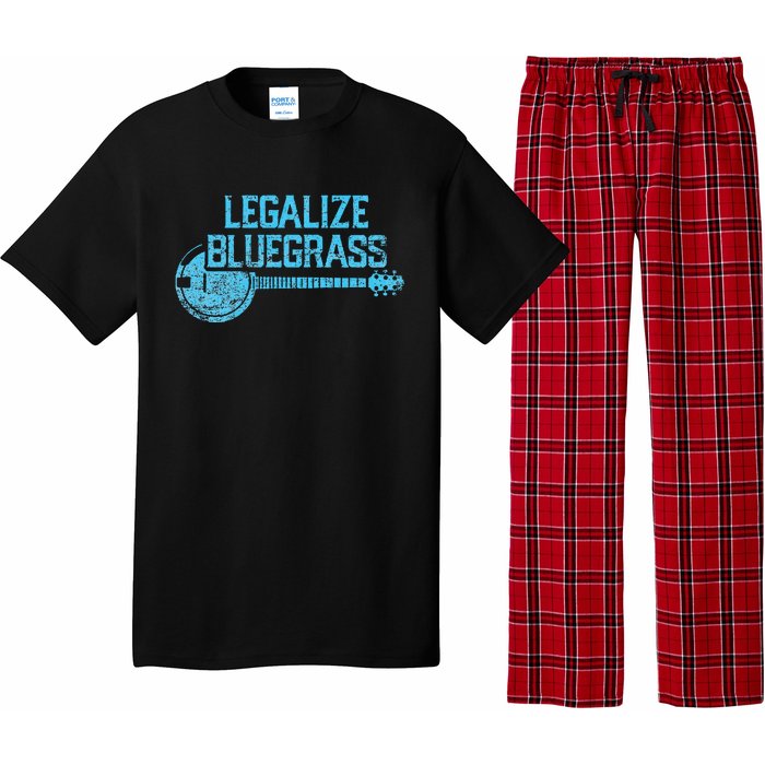 Legalize Bluegrass! Vintage Graphic Design Music Fan Pajama Set