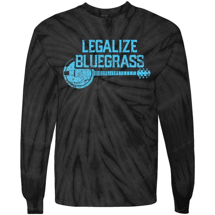 Legalize Bluegrass! Vintage Graphic Design Music Fan Tie-Dye Long Sleeve Shirt