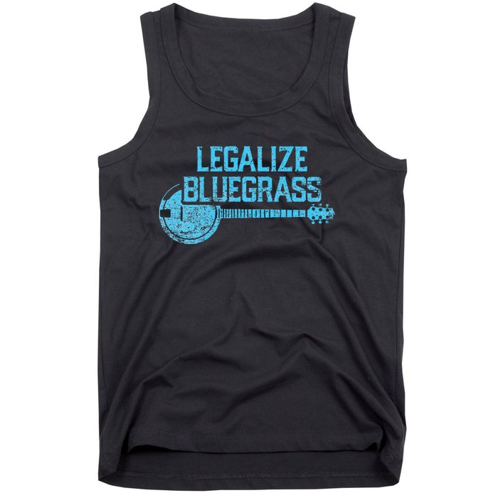 Legalize Bluegrass! Vintage Graphic Design Music Fan Tank Top