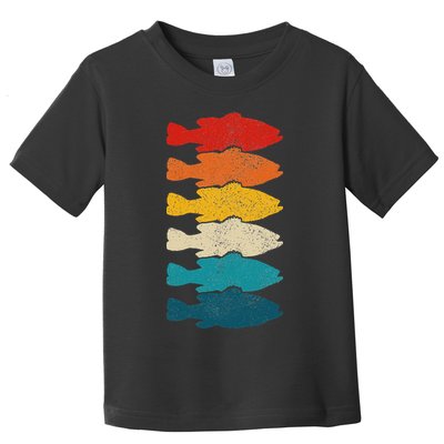 Largemouth Bass Vintage Fish Bass Fishing Fisherman Toddler T-Shirt