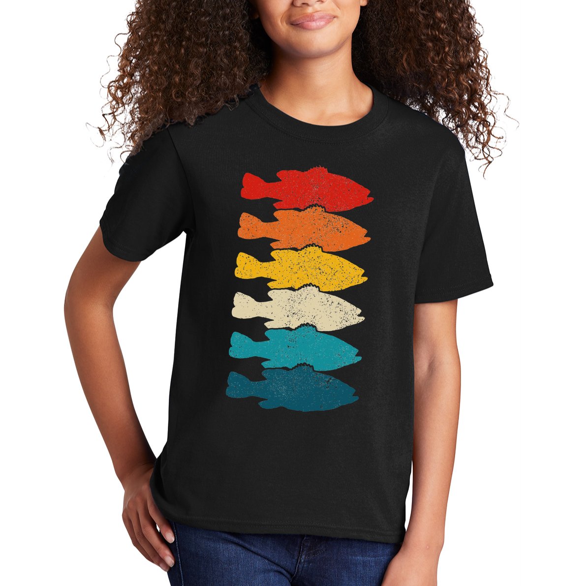 Largemouth Bass Vintage Fish Bass Fishing Fisherman Kids T-Shirt