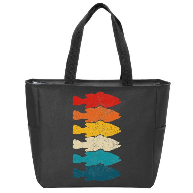 Largemouth Bass Vintage Fish Bass Fishing Fisherman Zip Tote Bag