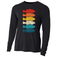 Largemouth Bass Vintage Fish Bass Fishing Fisherman Cooling Performance Long Sleeve Crew