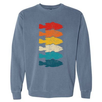 Largemouth Bass Vintage Fish Bass Fishing Fisherman Garment-Dyed Sweatshirt