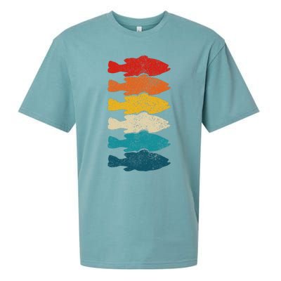 Largemouth Bass Vintage Fish Bass Fishing Fisherman Sueded Cloud Jersey T-Shirt