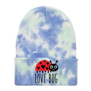 Love Bug Valentine's Day, Cute Ladybug With Hearts Gift Tie Dye 12in Knit Beanie