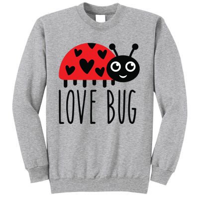 Love Bug Valentine's Day, Cute Ladybug With Hearts Gift Tall Sweatshirt