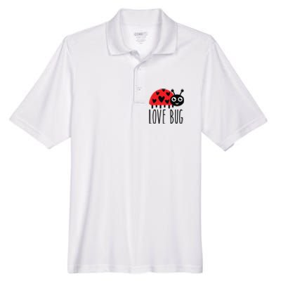 Love Bug Valentine's Day, Cute Ladybug With Hearts Gift Men's Origin Performance Pique Polo