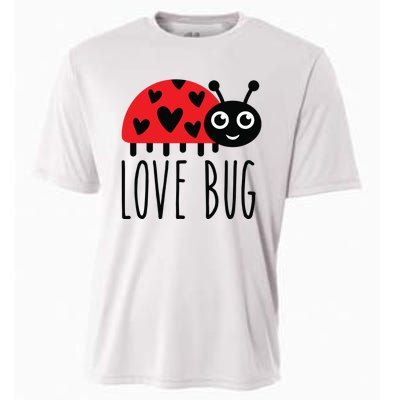 Love Bug Valentine's Day, Cute Ladybug With Hearts Gift Cooling Performance Crew T-Shirt